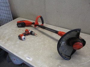 lot 106 image: Black & Decker Weed Whip and Drill