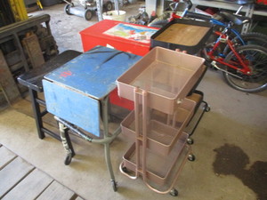 lot 191 image: Storage carts and shelf