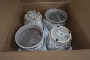 Southern Patio 7 Ceramic Planter - Gray - 4 Pack