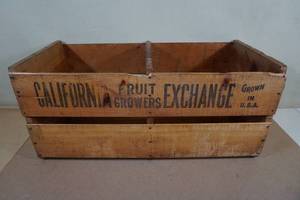 Vintage Wood Shipping Crate - California Fruit Growers - Our Pride