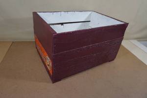 Vintage Painted Wood Shipping Crate - Blue Goose Steelhead