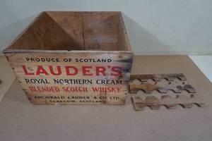 Wood Whisky Shipping Crate - Lauders Cotch Whisky