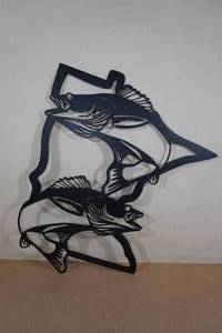 Metal MinnesotaWalleye Laser Cut Sign