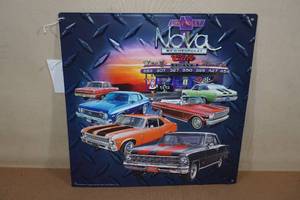 Tin Chevrolet Nova Sign - Embossed