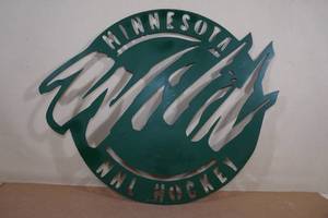 Laser Cut Steel Minnesota Wild Sign