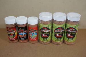 6 Assorted 2 Gringos Chupacabra Seasonings -Season All, Wing Rub, Rib Rub, Cajun Blend
