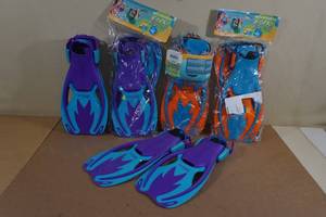 5 Pairs Cressi Kids Swim Fins -LXL(4-7)