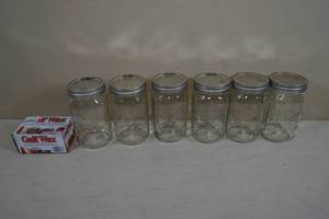 6 Ball Wide Mouth Canning Jars with Gulf Wax