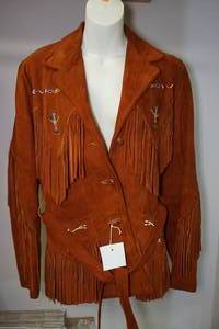 Pioneer Wear of Albuquerque NM Custom Fringe Suede Jacket with Beadwork