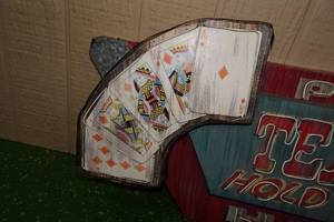 Rustic Look Texas Hold Em Poker Sign