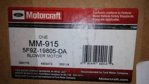 Blower Motor  Ford Five Hundred, Freestyle, Montego (2005-2007)