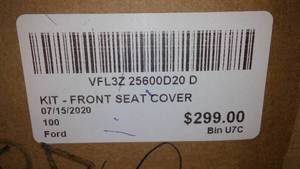 Seat Covers � Gray VFL3Z-25600D20 D