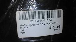 Cargo Bed Mat F81Z-99112A15-BA