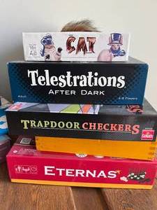 Lot of Games Telestrations, After Dark, Trapdoor, Checkers, Eternas & More