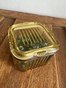Vintage Glass Container with Marbles