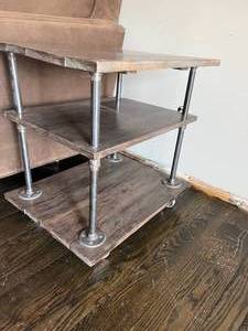 Wood & Pipe End Table