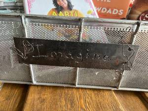 Metal Bin and Books