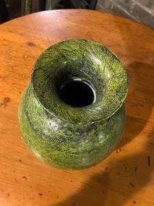 Green Metal Vase