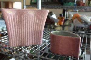 lot 505 image: Lot of (2) Red Wing Ceramic Table Vases