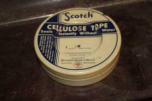 lot 532 image: Minnesota Mining & Mfg Co Cellulose Tape w Metal Can