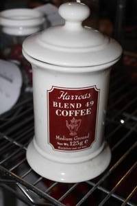 lot 569 image: Harrods Blend 499 Medium Ground Coffee Ceramic Canister
