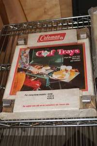 lot 718 image: Coleman Chef Trays Campstove Extensions (in original packaging)