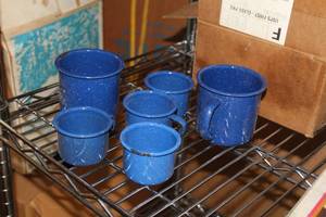 lot 719 image: Lot of (6) Enamelware Camp Cups