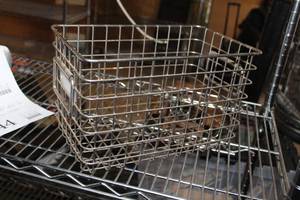 lot 742 image: Metal Wire Basket with Handle