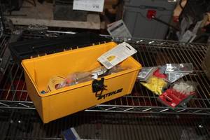 lot 866 image: Waterloo 13 Tool Box w Electrical Supplies - Caps, Wire