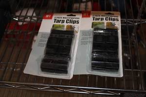 lot 906 image: Lot of (2) Multipurpose Tarp Clips 4-pack (in original packaging)