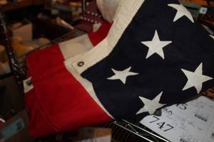 lot 747 image: 110 Linen 48-Star American Flag
