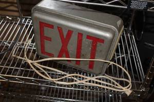 lot 903 image: EXIT Metal Electric Sign