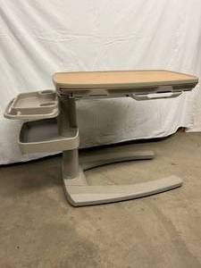 MSRP $2000 TOP OF THE LINE &amp AWARD WINNING STRYKER TRU-FIT SPLIT TOP HEIGHT ADJUSTABLE OVERBED TABLE  WSLIDE OUT VANITY COMPARTMENT &amp MIRROR ON BOTH SIDES PLUS SIDE TRAY WITH CUPHOLDERS - LIKE NEW