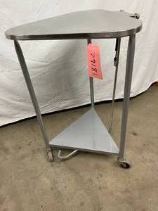 MSRP $600&nbspPedigo Medical Grade Stainless Steel Triangular Linen Hamper With Lid - Excellent Condition
