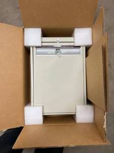 MSRP $300 NEW IN OPEN BOX Carstens Wall Mount Locking Security Cabinet - Flip Down Door Can Be Used As Stable Work Surface - Great For Patient Room