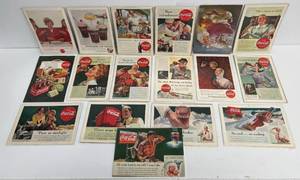 lot 114 image: Large Group Of Vintage Coca-Cola Ads In Plastic