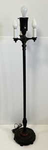 lot 131 image: Vintage Cast Iron Floor Lamp Rewired Works Great (Needs Glass Shade can get at Menards)