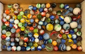 lot 132 image: Group Of Vintage Marbles In Misc. Sizes
