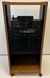 lot 141 image: Nikko Stereo Equipment Includes Nikko Dual Channel Power Bridging Network, Nikko ND 790 Cassette Deck, 2 Nikko Alpha III DC Power Amplifiers And Cabinet No Speakers (Works)
