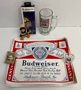 lot 155 image: Groupo Of Misc. Including Beer Items And Vikings Stuff