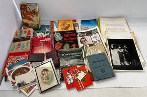 lot 168 image: Group Of Misc. Vintage Paper Items & Books