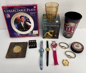 lot 172 image: Group Of Misc. Including Lord Of The Rings Glasss, Watches And More