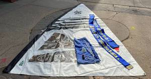 lot 7 image: Gaastra Sails Horizon Windsurfing Sail Board Sail With Extra Parts And Original Bag