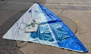 lot 8 image: Ancel Devries Windsurfing Sail Board Sail With Original Bag