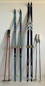 lot 186 image: Two Sets Of Cross Country Skis And Poles
