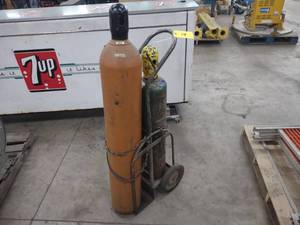 lot 14 image: Oxygen & Acetylene Bottles with Tor...