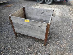 lot 46 image: Steel Framed Wooden Crate, 41.5x30....