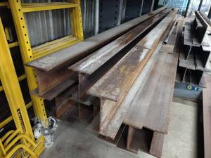lot 71 image: (3) I-Beams, 8-24, 20 Long...