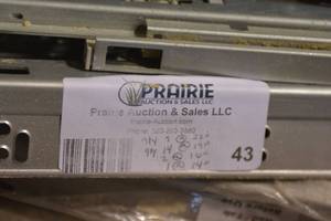 lot 43 image: various metal drawer slides sizes listed