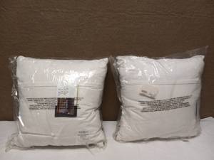 MATCHING MODRN GRAY & WHITE PILLOWS